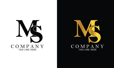 MS  Logo, Branding logo, letter logo, clothing logo