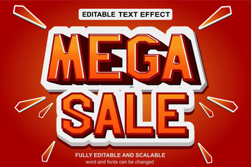 MEGA SALE 3D EDITABLE TEXT EFFECT VECTOR FILE