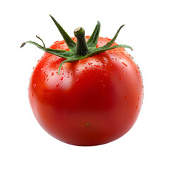 [Transparent Background PNG]Fresh red tomato with water droplets
