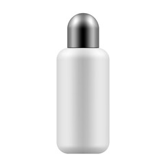 blank bottle white,Skincare makeup product generic packaging mockup product shot for design layout, silver cap