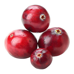 Fototapeta premium [Transparent Background PNG]Fresh Cranberries on White Background