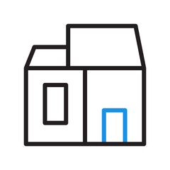 house icon duocolor blue black