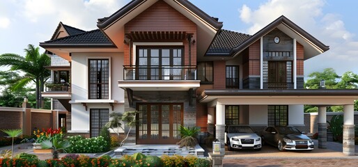 A brown country villa