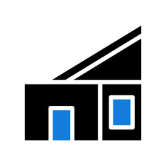 house icon solid blue black