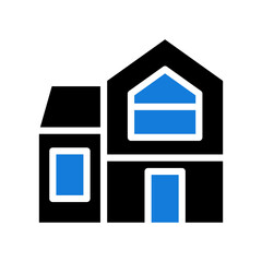 house icon solid blue black
