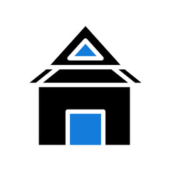 house icon solid blue black