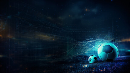 Naklejka premium Online bet and analytics and statistics for soccer game, online sport betting concept