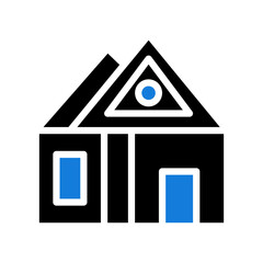 house icon solid blue black