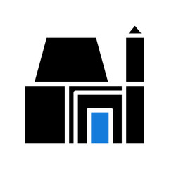 house icon solid blue black