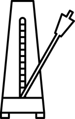 metronome vector outline illustration