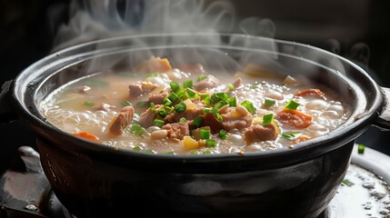 boiling soup delicious food