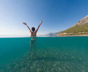 Sea summer landscape. Travel and Holiday concept.