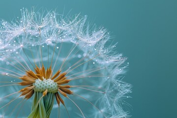 Close-up of a delicate dandelion seed head, representing wishes.