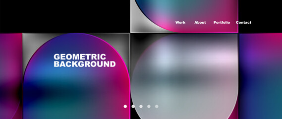 Geometric abstract glassmorphism with circles and squares. Vector Illustration For Wallpaper, Banner, Background, Card, Book Illustration, landing page