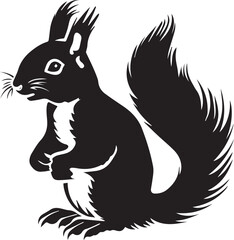 Naklejka premium squirrel silhouette