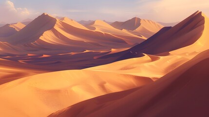 sunrise in the desert