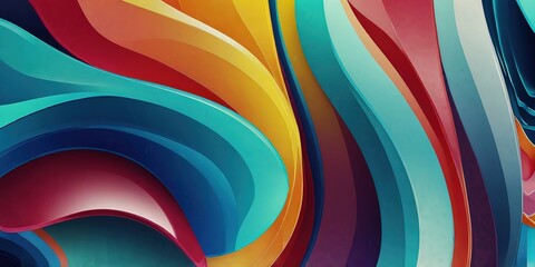 Fototapeta premium Abstract wavy glass flow background