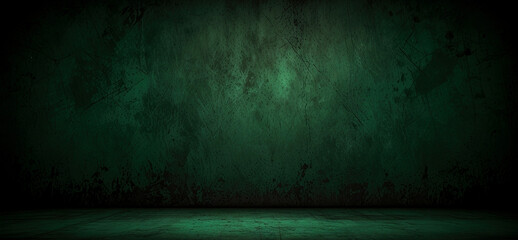Abstract dark green wall background, Green grunge wall texture wallpaper