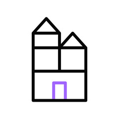 house icon duocolor purple black