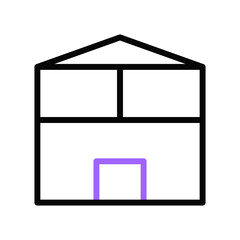 house icon duocolor purple black