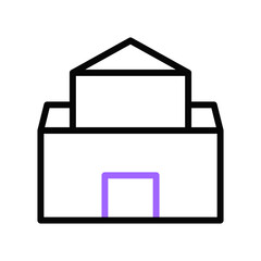 house icon duocolor purple black