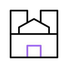 house icon duocolor purple black