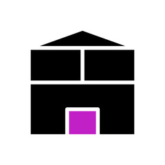 house icon solid purple black