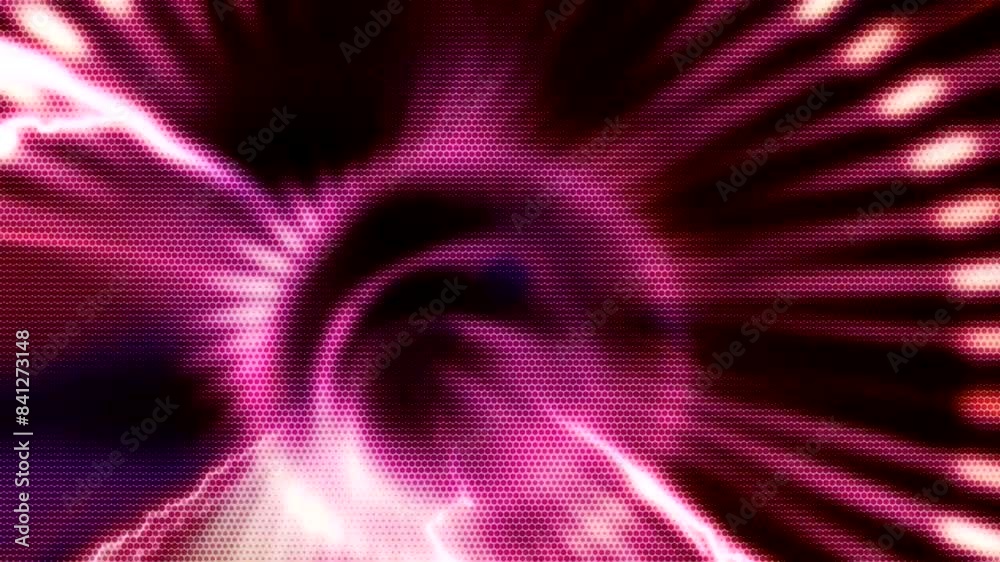 Wall mural motion background showing first person point of view flying through futuristic abstract digital tunn