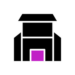 house icon solid purple black