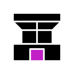 house icon solid purple black