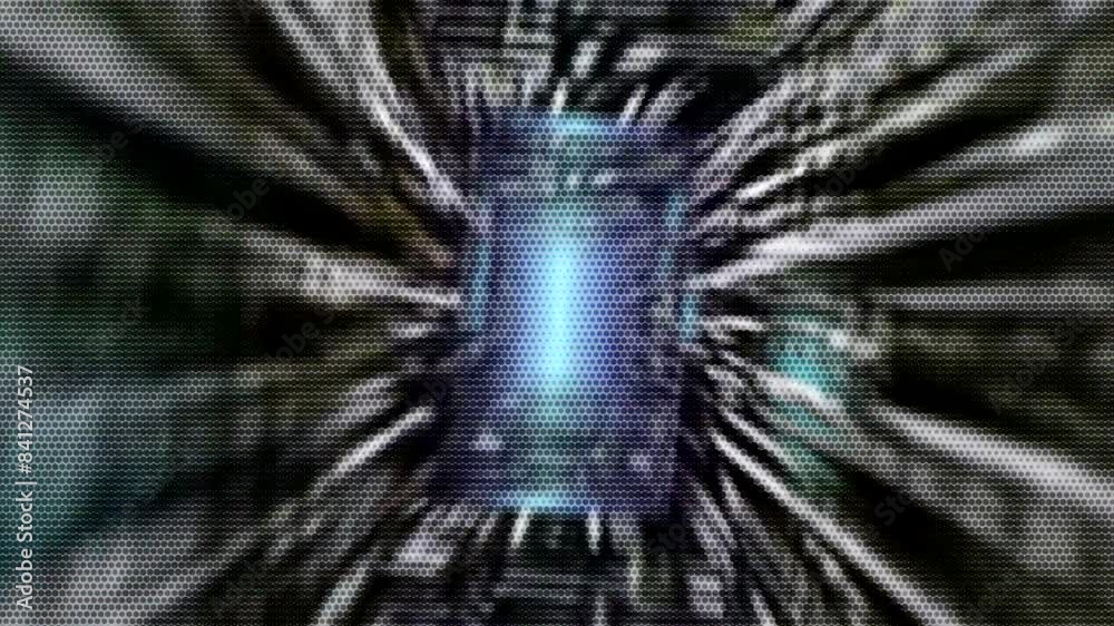 Wall mural motion background showing first person point of view flying through futuristic abstract digital tunn
