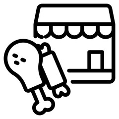Food court icon symbol sign from modern Food court collection in line style for mobile concept and web apps design. Food and drink related vector line icon.