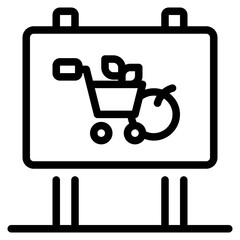 Marketing icon symbol sign from modern Food court collection in line style for mobile concept and web apps design. Food and drink related vector line icon.