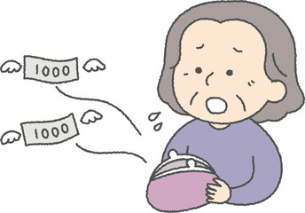 お金がなくなっていくシニア女性