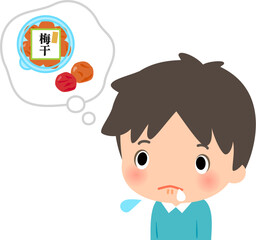 梅干しを想像して唾液が出た男性