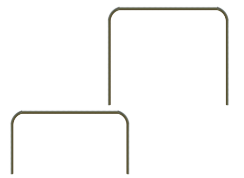 Bent metal pipes - on isolated transparent background.