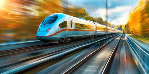 train in motion blur