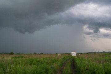 storm over the field