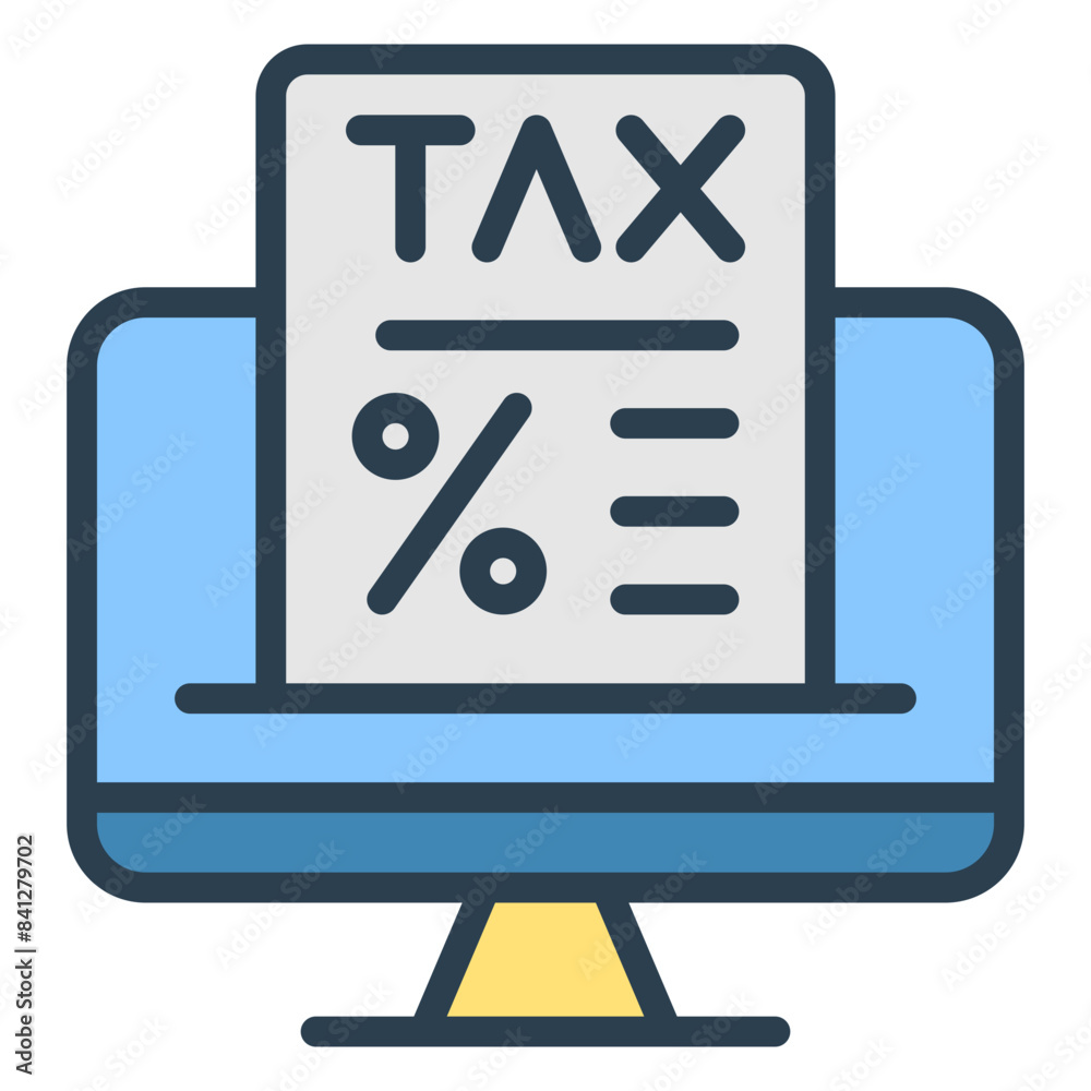 Sticker Online Tax Icon