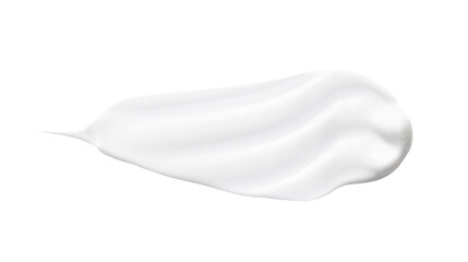 cosmetic smears cream texture on transparent background