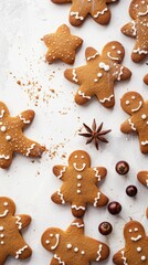 National Gingerbread Day concept with copy space area for text 