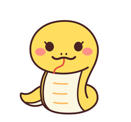巳のかわいいキャラクター　女の子　イラスト素材