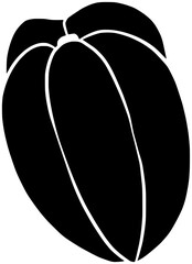 star illustration food silhouette starfruit logo tree icon ripe outline raw tropical organic healthy carambola vitamin fruit yellow diet shape green slice natural for vector graphic background