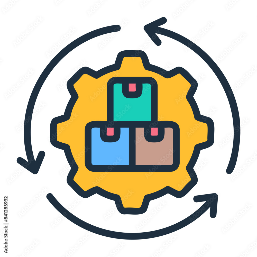 Canvas Prints Supply Chain Icon