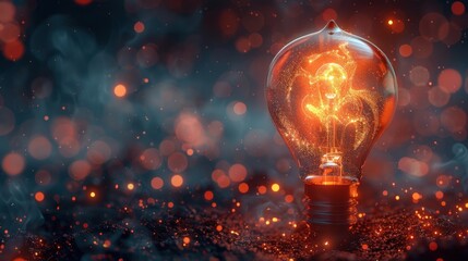 lighting lamp with yellow bulb