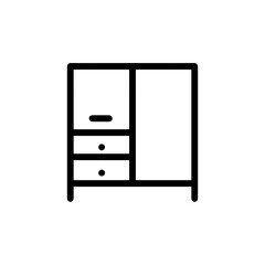 Cupboard icon with simple and modern design 