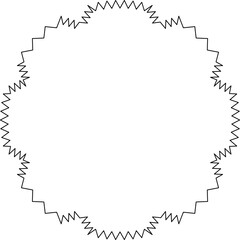 Obraz premium Zig zag wavy edge geometric shape. Elements for decoration