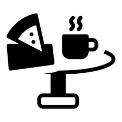 Cafe solid icon symbol sign from modern Food court collection in solid style for mobile concept and web apps design. Food and drink related vector line icon.