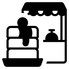 Cake solid icon symbol sign from modern Food court collection in solid style for mobile concept and web apps design. Food and drink related vector line icon.