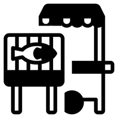 Seafood solid icon symbol sign from modern Food court collection in solid style for mobile concept and web apps design. Food and drink related vector line icon.